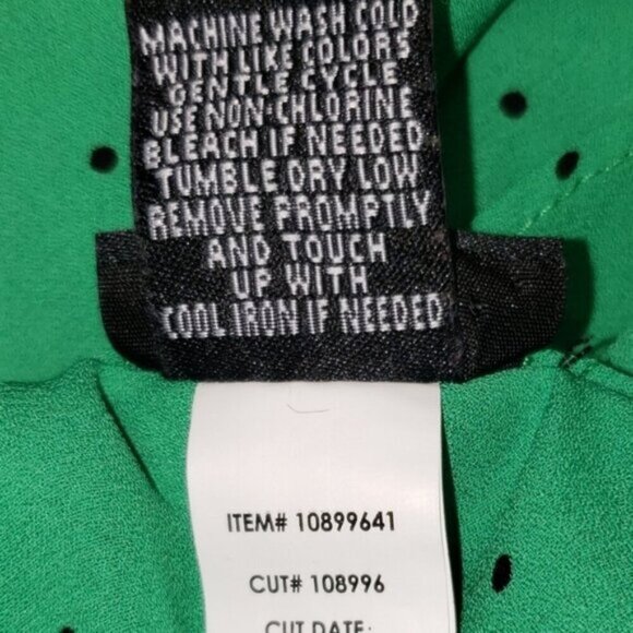 Torrid Polka Dot Georgette One Shoulder Top Green Size 1X Ruffle - Picture 8 of 13